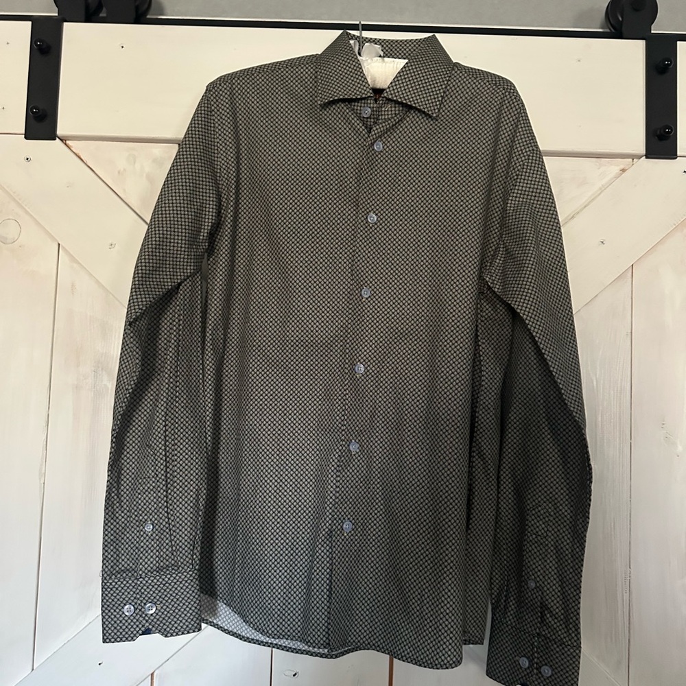 Men's Black and White Checkered Shirt